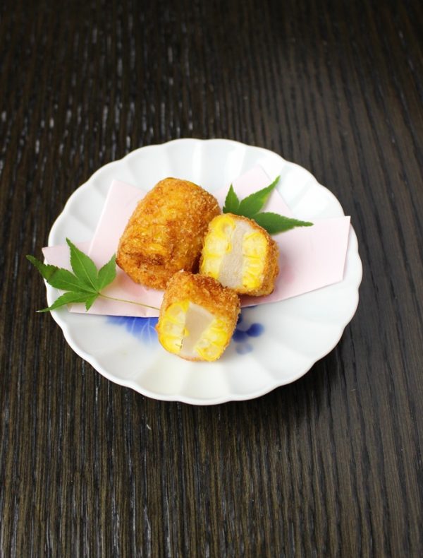 とうもろこし帆立はさみ揚げ　￥1,300