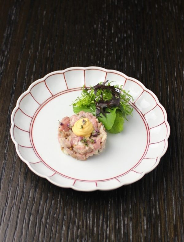 北海道産仔羊のタルタル　￥1,400