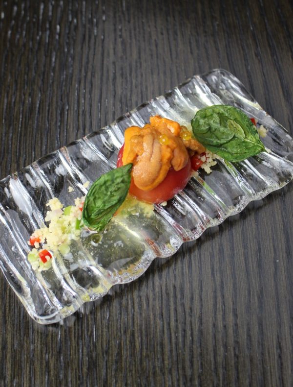 雲丹とミディトマトのファルシ　￥1,300