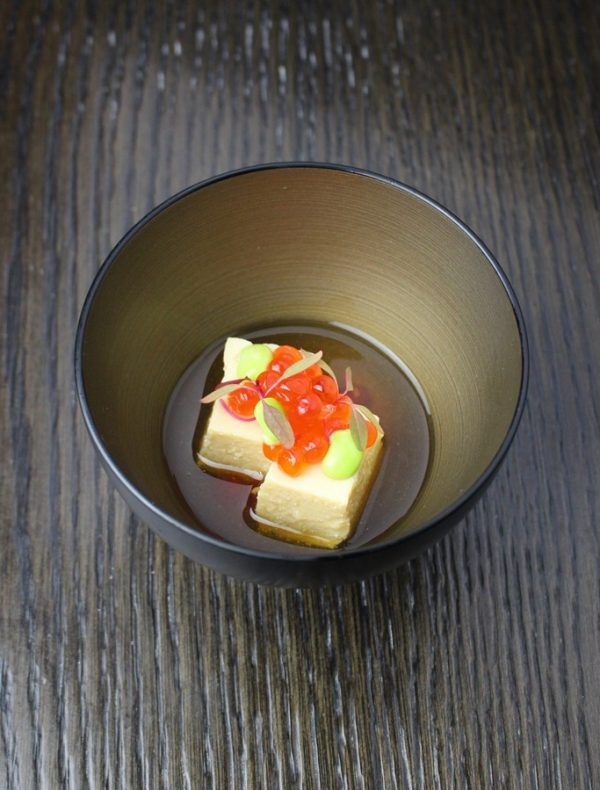鱧の子豆腐といくら　￥1,500